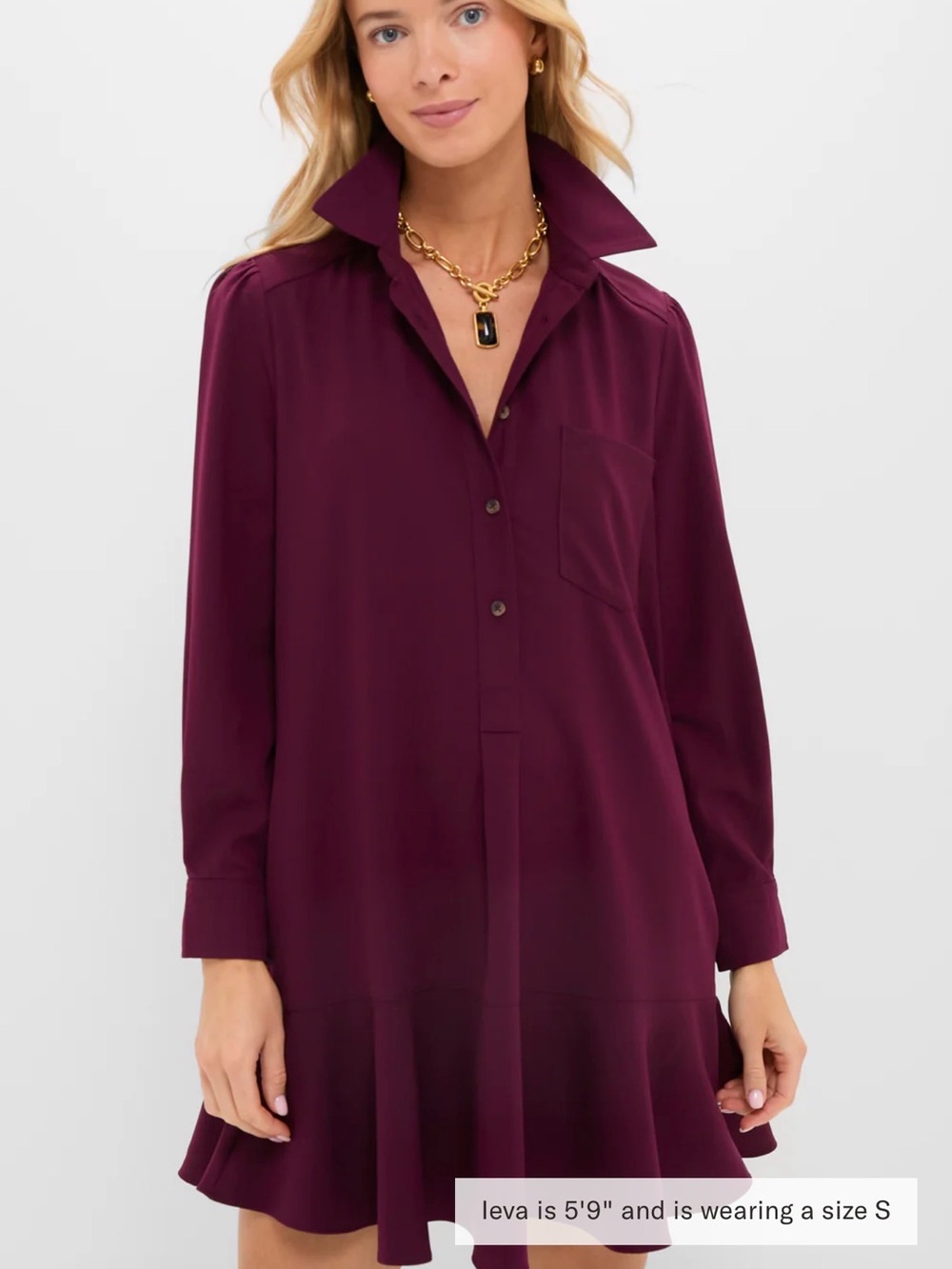 Tuckernuck Black Crepe Callahan Shirt Dress Color Winetasting